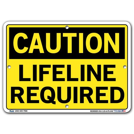Vestil Sign, Caution, 10.5x7.5", Polystyrene, .040, SI-C-29-A-PS-040 SI-C-29-A-PS-040